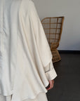Blouse avec cape — Crème