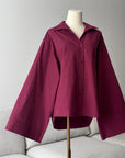 Chemise à manches évasées — Bordeaux