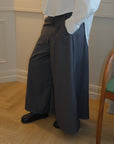 Pantalon large — Gris