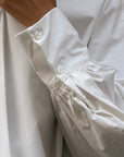 Blouse à manches bouffantes — Blanc