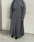 Jupe à col — Gris