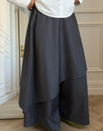 Jupe midi asymétrique — Gris