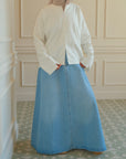 Blouse en lin boutonnée — Blanc