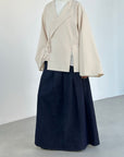 Tie-front blazer — Cream