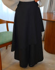Jupe midi asymétrique — Noir