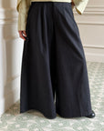 Jupe culotte en lin — Noir