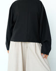 Puff-Sleeve Top — Black
