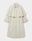 Trench coat avec cape — Crème