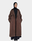 Trench oversize long — Marron