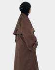 Trench oversize long — Marron