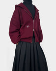 Veste à double zip — Bordeaux