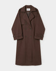 Trench oversize long — Marron