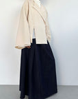 Tie-front blazer — Cream