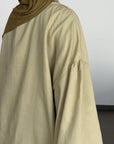 Blouse à col courbé — Vert