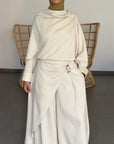 Pantalon large portefeuille — Crème