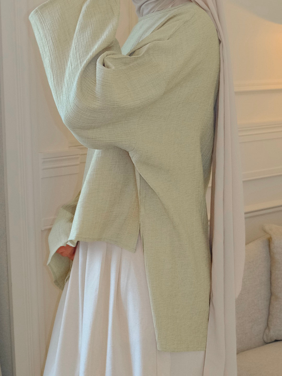 Pleated top — Vert