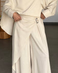 Pantalon large portefeuille — Crème