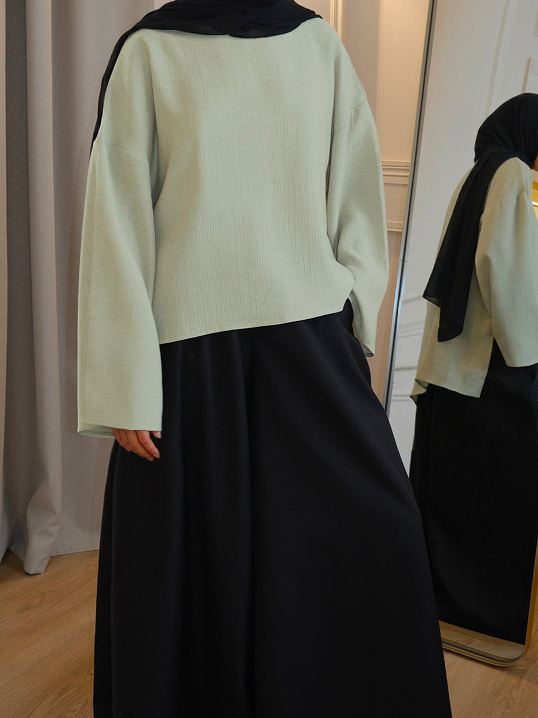 Pleated top — Vert