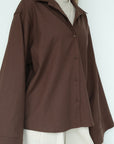 Chemise en lin — Marron