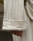 Chemise oversize rayée — Crème
