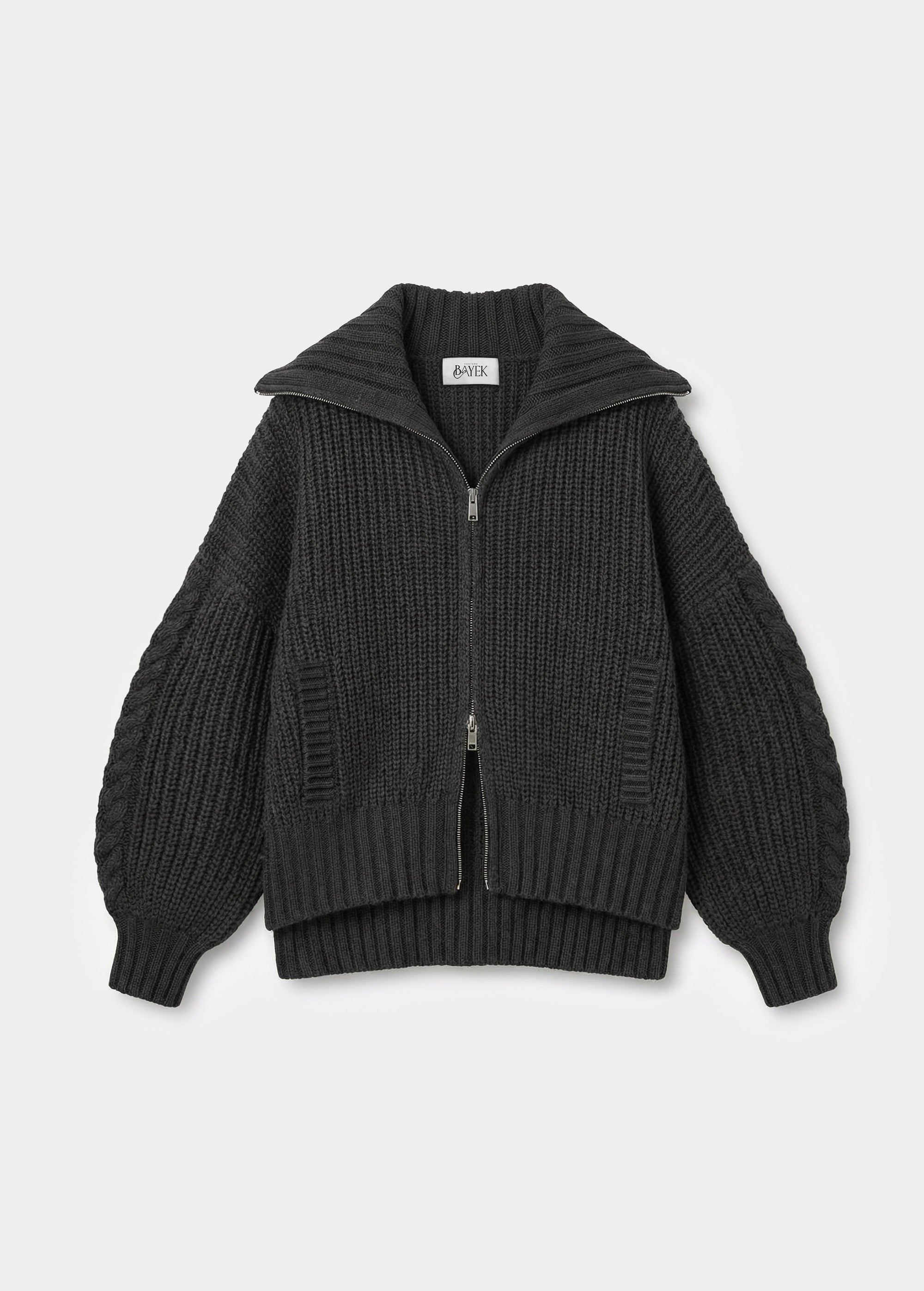 Gilet à double zip — Gris