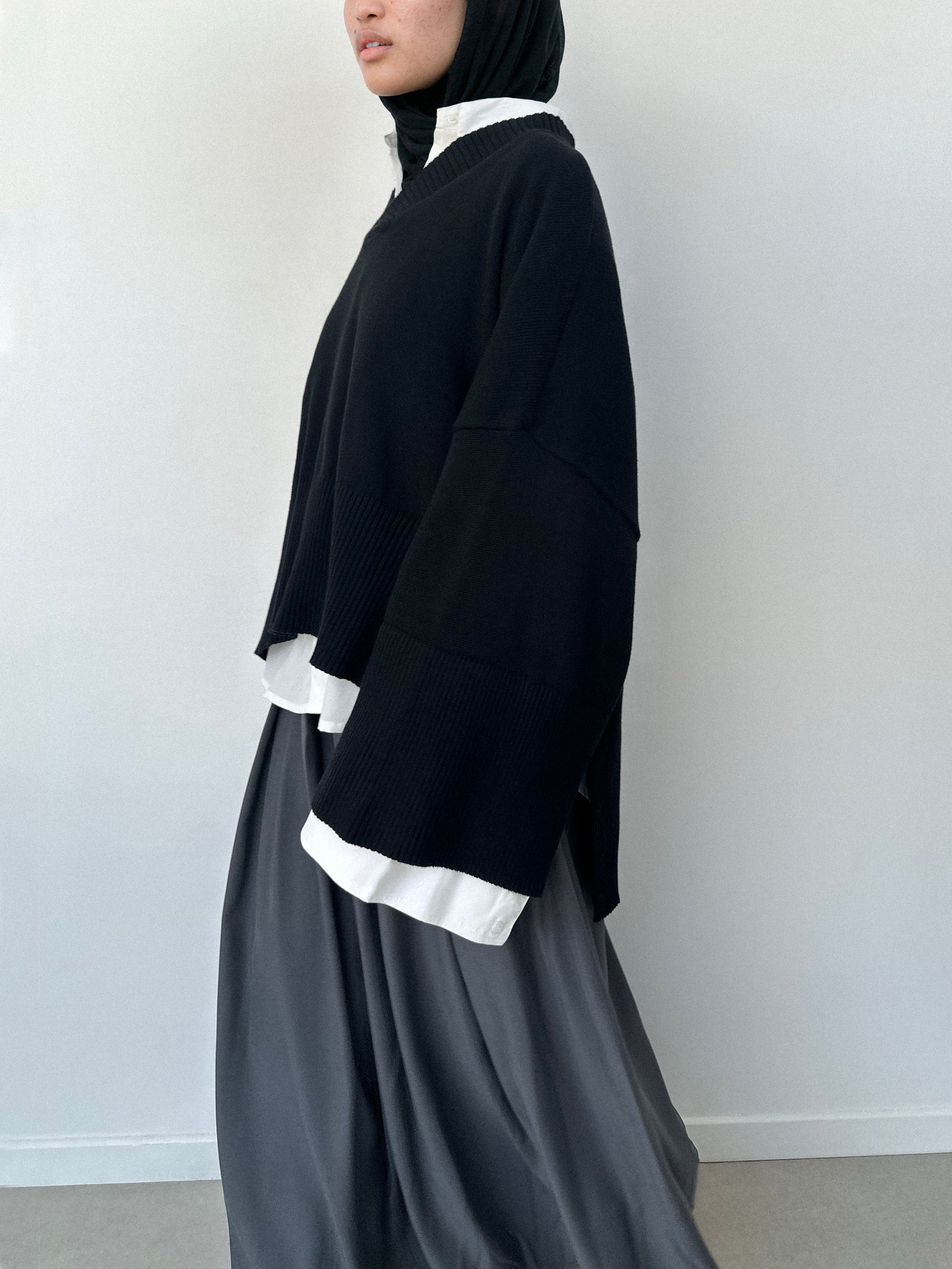 Pull à col V — Noir