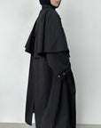 Trench coat avec cape — Noir