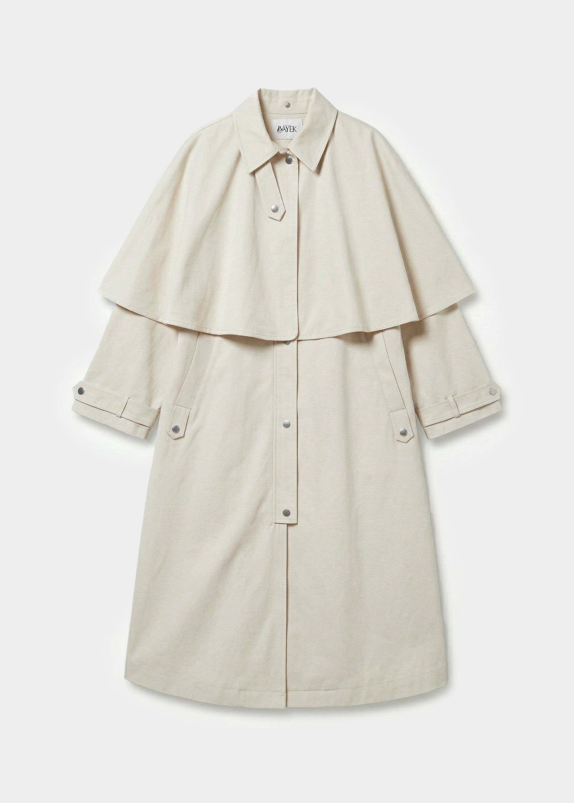 Trench coat avec cape — Crème